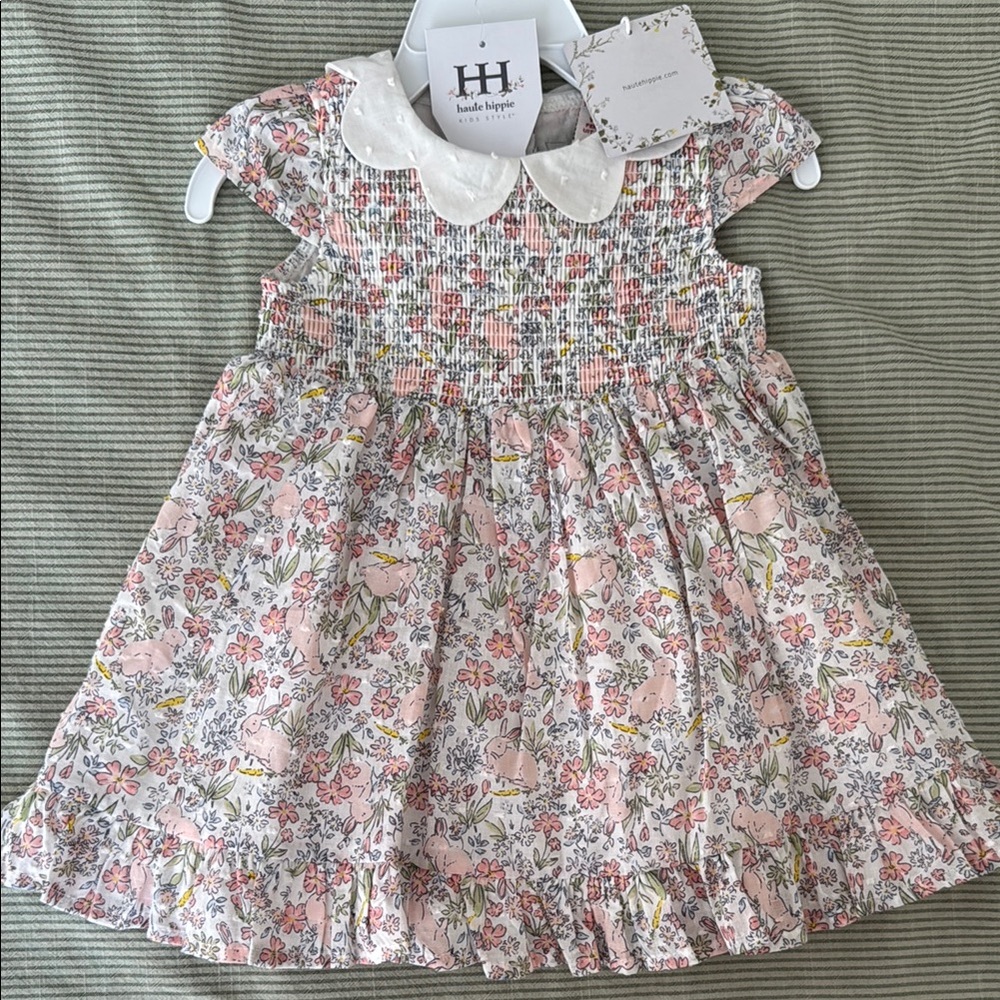 Floral Baby Dress with Peter Pan Collar